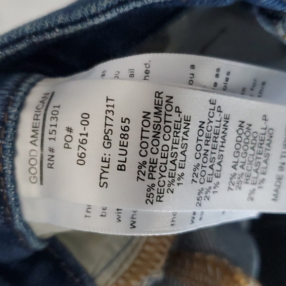 Good American Good Classic Jeans GPST731T 31W Cropped - Picture 8 of 10